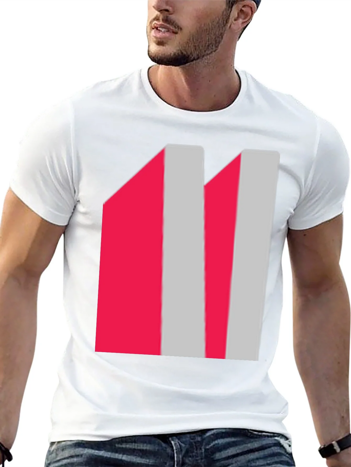 Abstract Striped Graphic Tee - Modern Casual Wear product image 12
