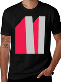 Abstract Striped Graphic Tee - Modern Casual Wear product image 1