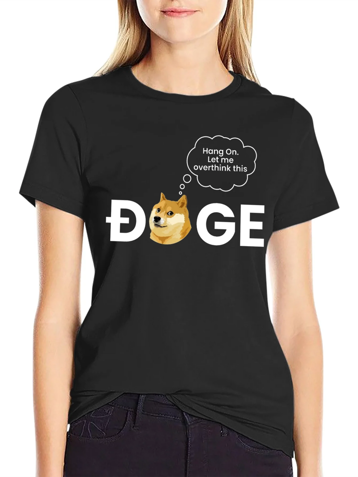 Doge Overthink Graphic T-Shirt - Meme Crypto Tee product image 2