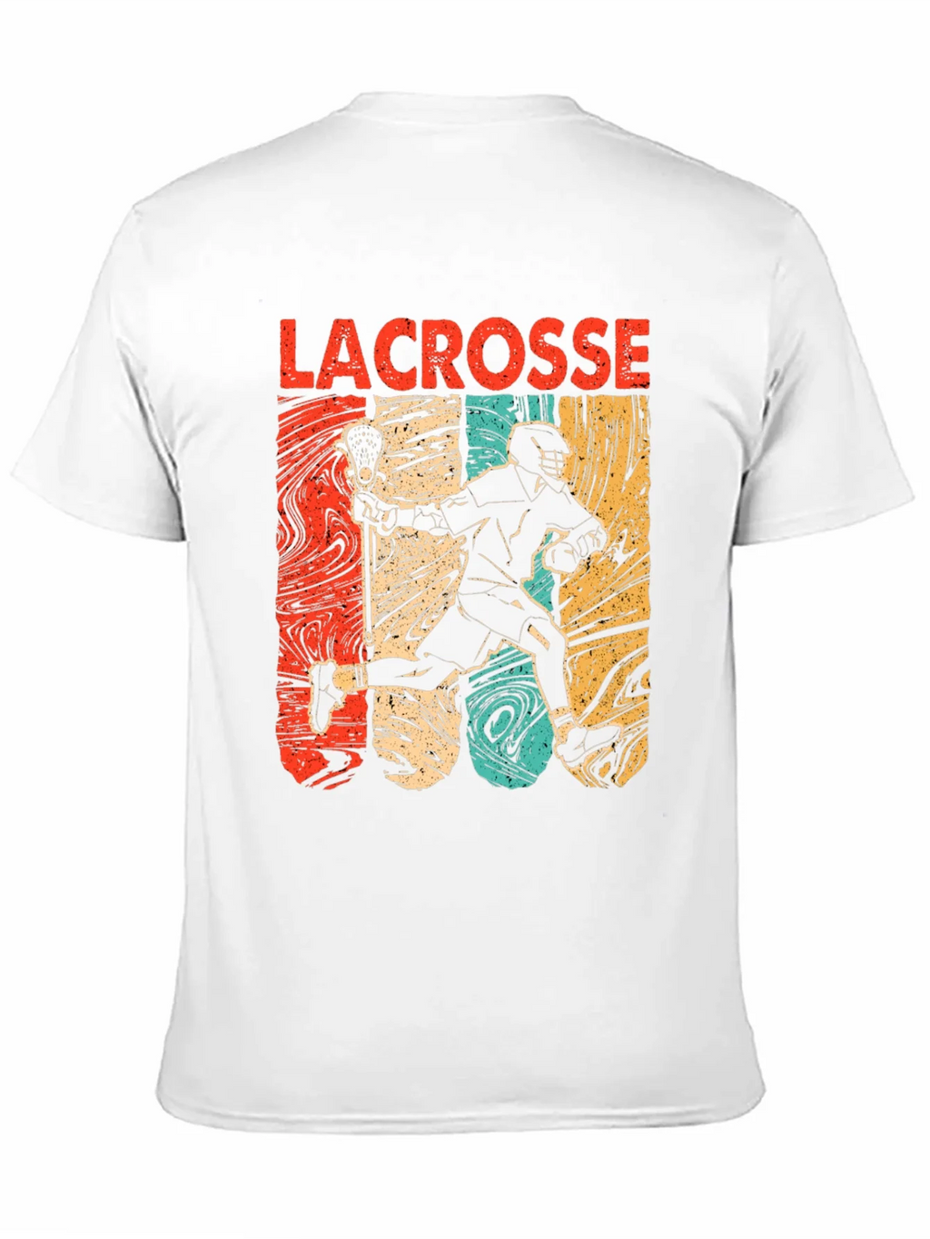 Lacrosse Player Graphic Tee - Retro Design Black T-Shirt product image 10