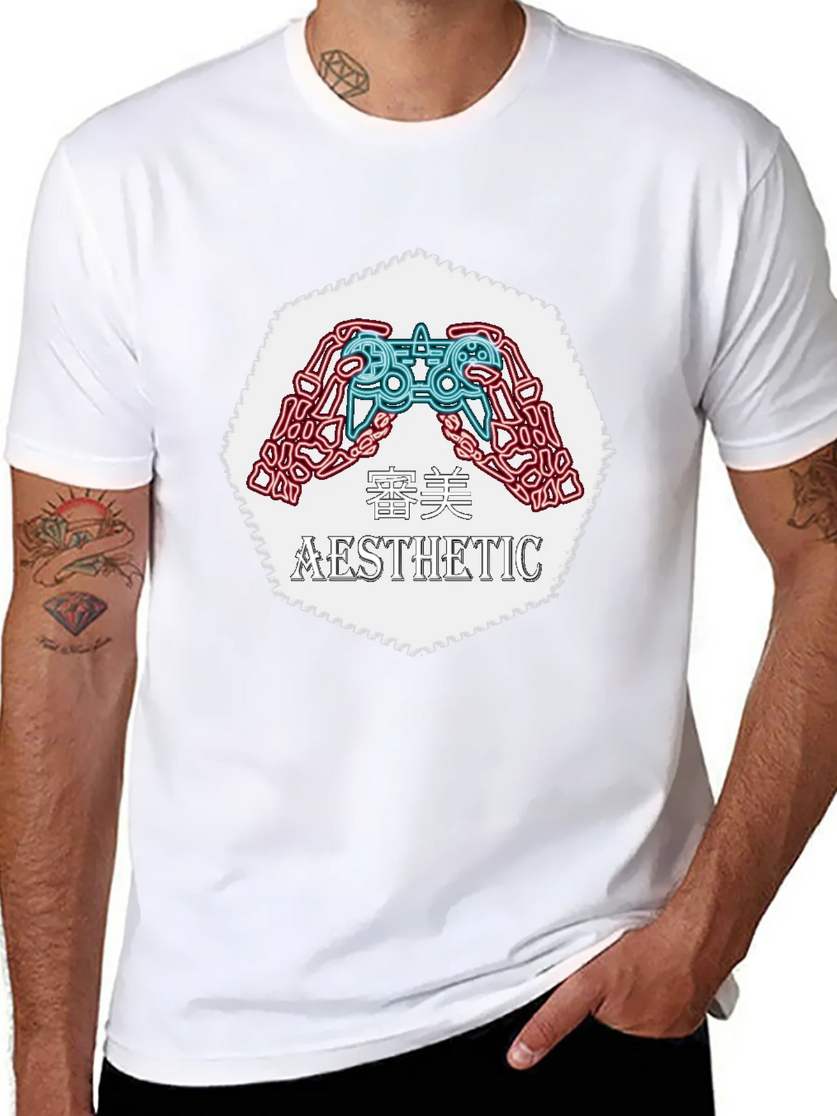 Aesthetic Gamer Graphic Tee - Black product image 7