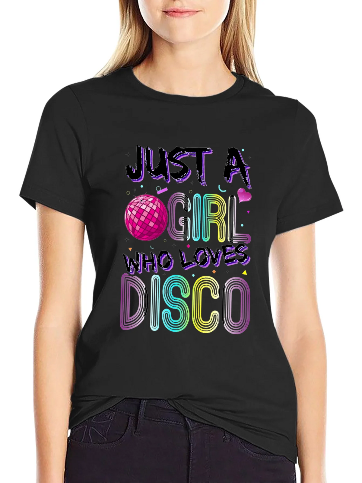Disco Girl Graphic Tee - Retro Party Shirt product image 1