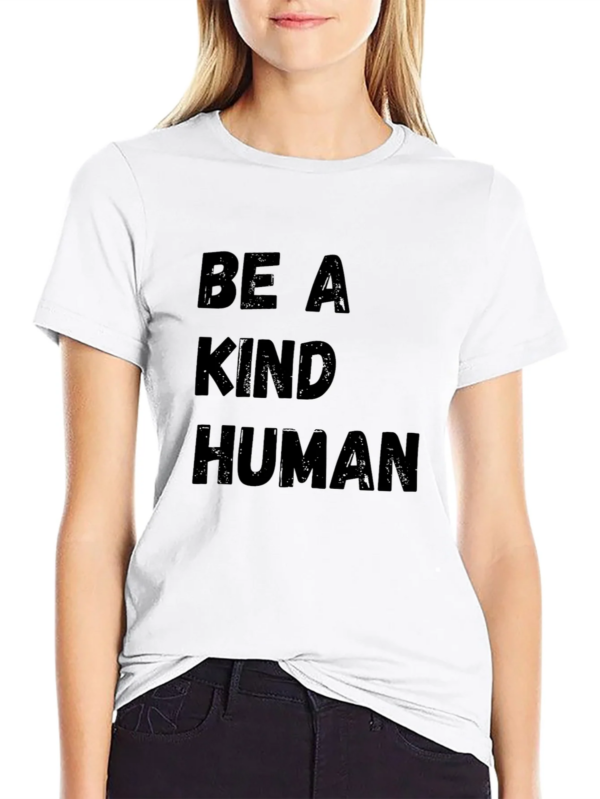 Be A Kind Human Graphic Tee - Black Casual T-Shirt product image 8