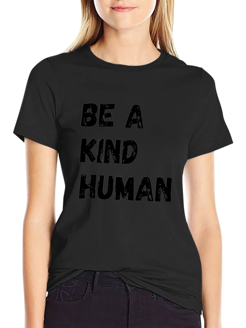 Be A Kind Human Graphic Tee - Black Casual T-Shirt product image 2