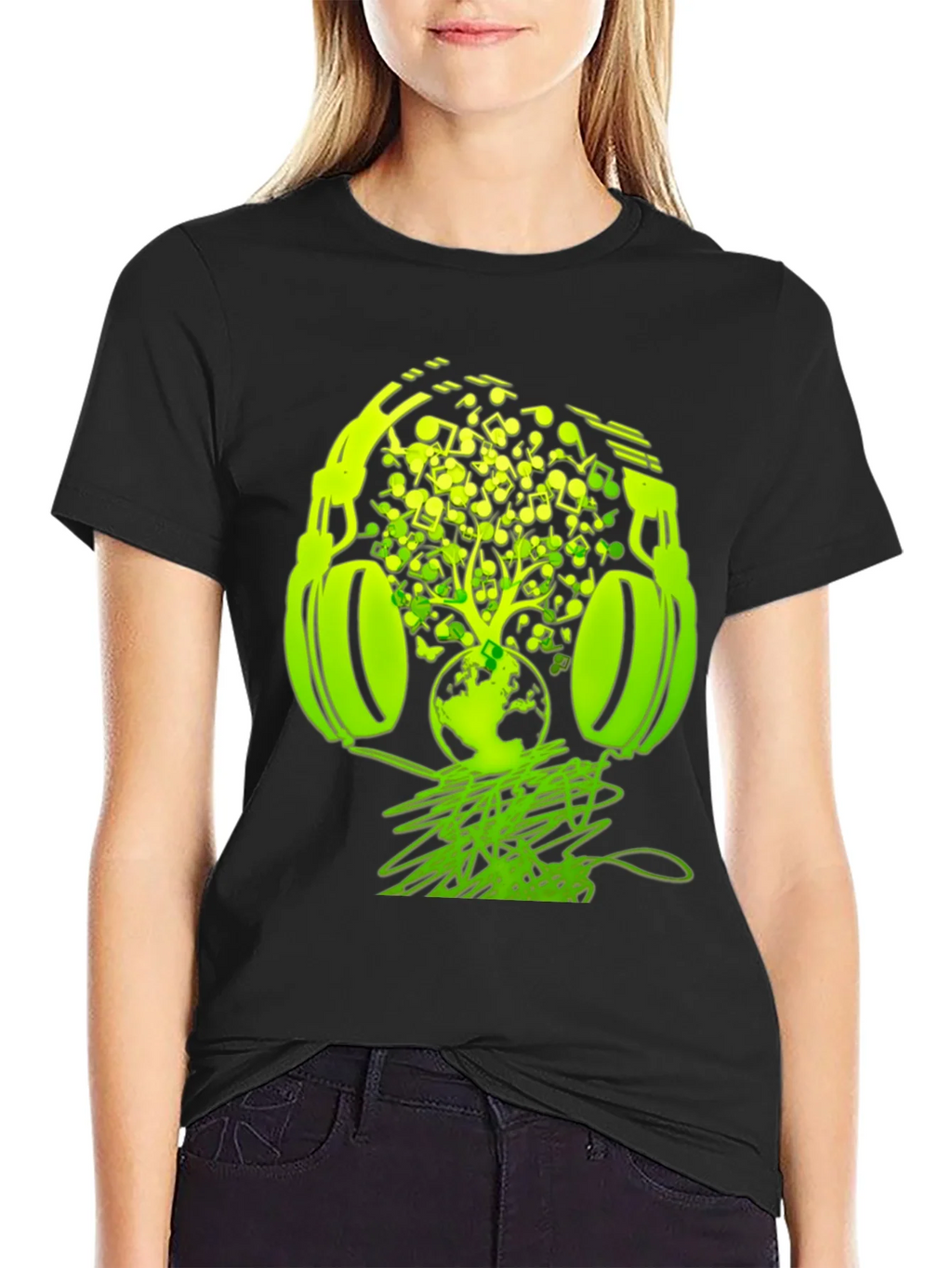 Earth Beats T-Shirt: Music Headphones Graphic Tee product image 2