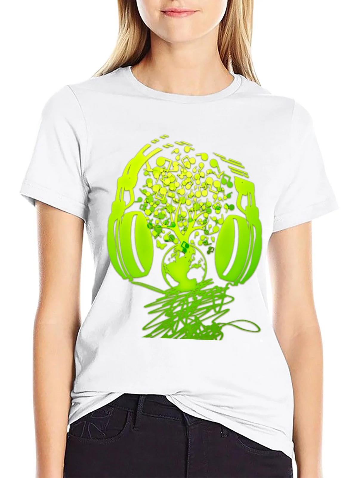 Earth Beats T-Shirt: Music Headphones Graphic Tee product image 7