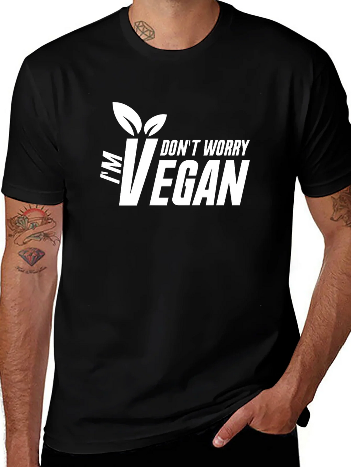 Im Vegan Graphic Tee - Black T-Shirt product image 1