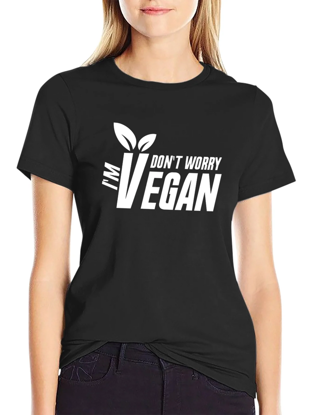 Im Vegan Graphic Tee - Black T-Shirt product image 2