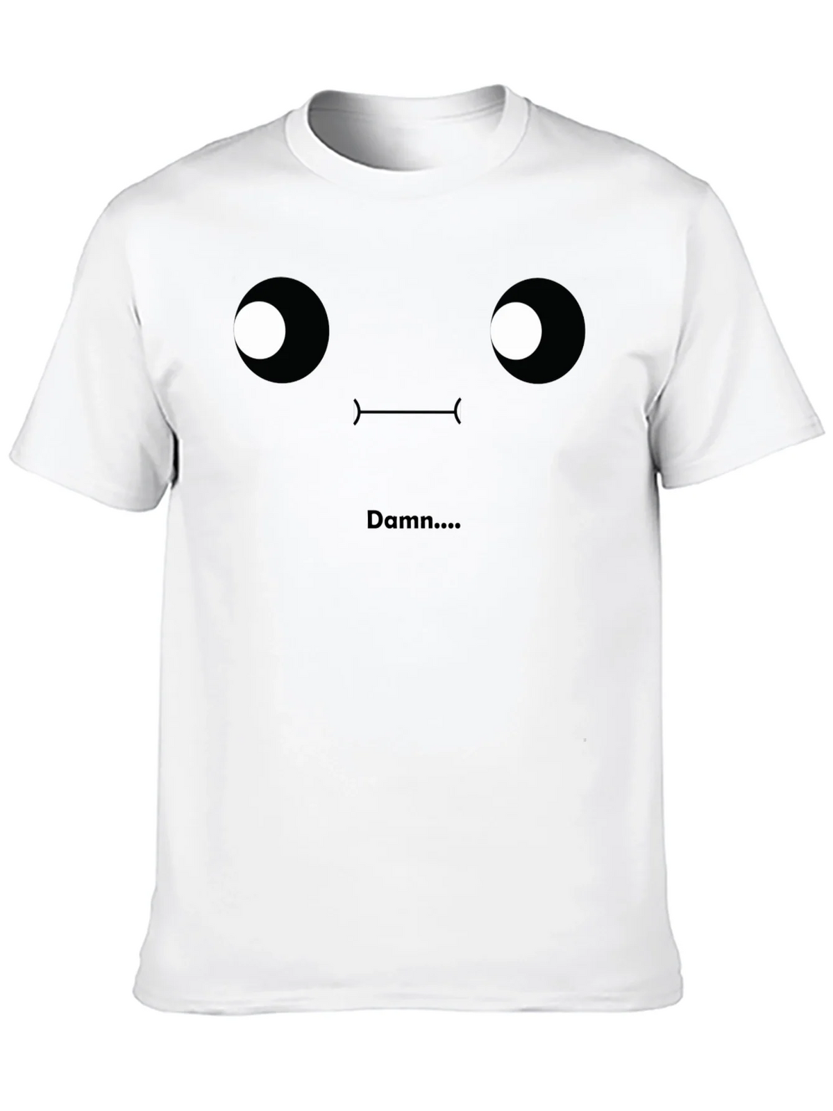 Damn T-Shirt - Funny Face Graphic Tee - Black product image 7