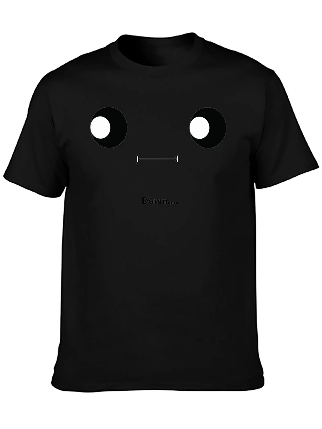 Damn T-Shirt - Funny Face Graphic Tee - Black product image 3