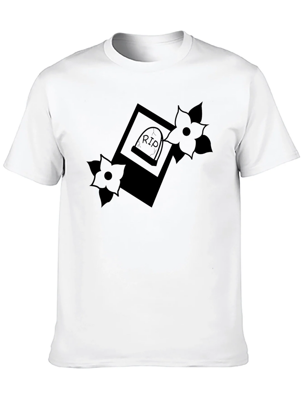 RIP Tombstone Floral Graphic T-Shirt product image 9
