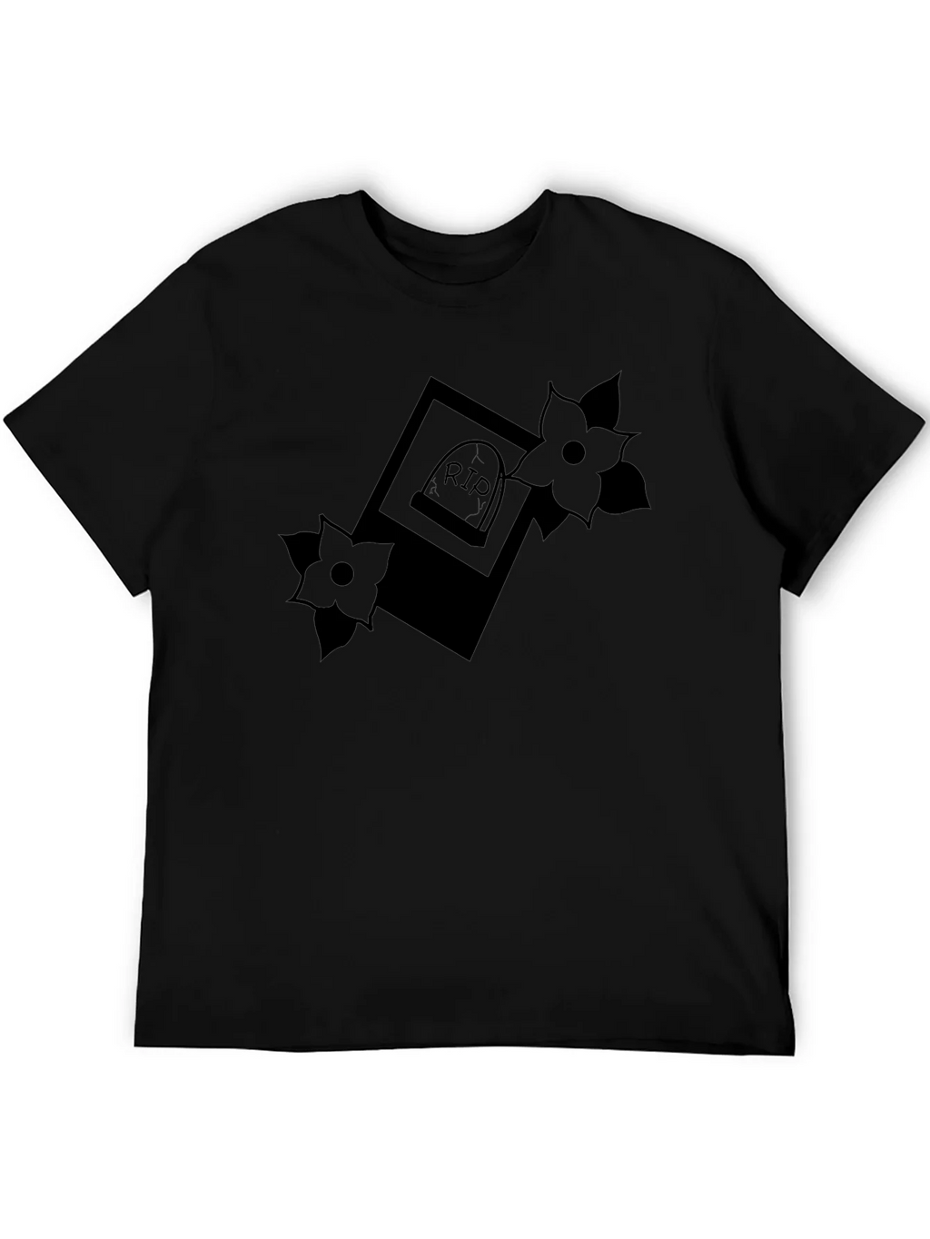RIP Tombstone Floral Graphic T-Shirt product image 5
