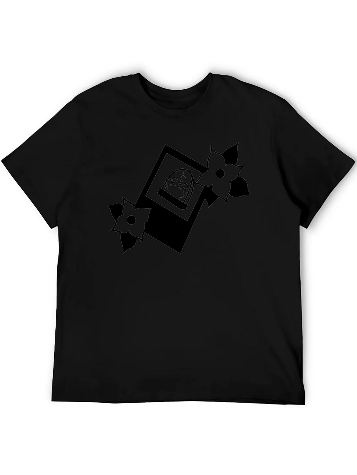 RIP Tombstone Floral Graphic T-Shirt product image 5