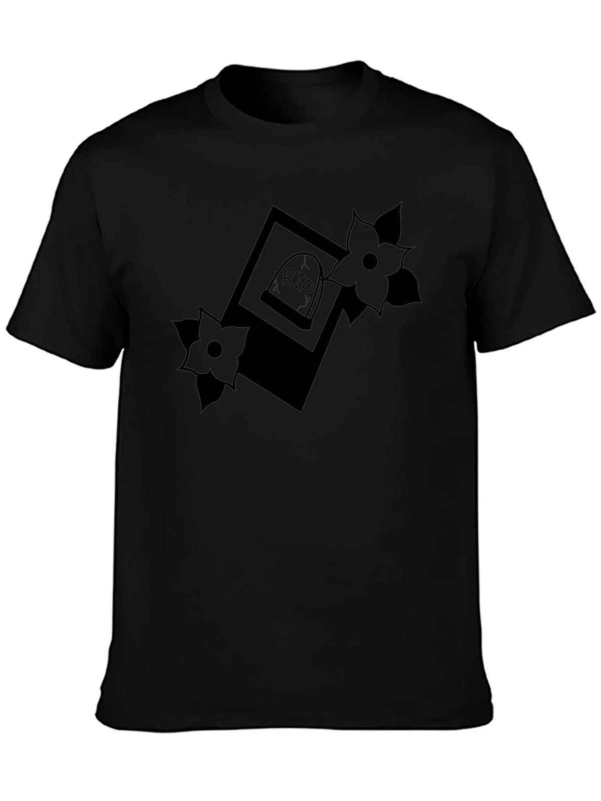 RIP Tombstone Floral Graphic T-Shirt product image 3