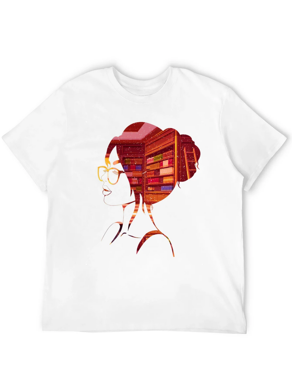 Bookworm T-Shirt: Silhouette Library Design product image 11
