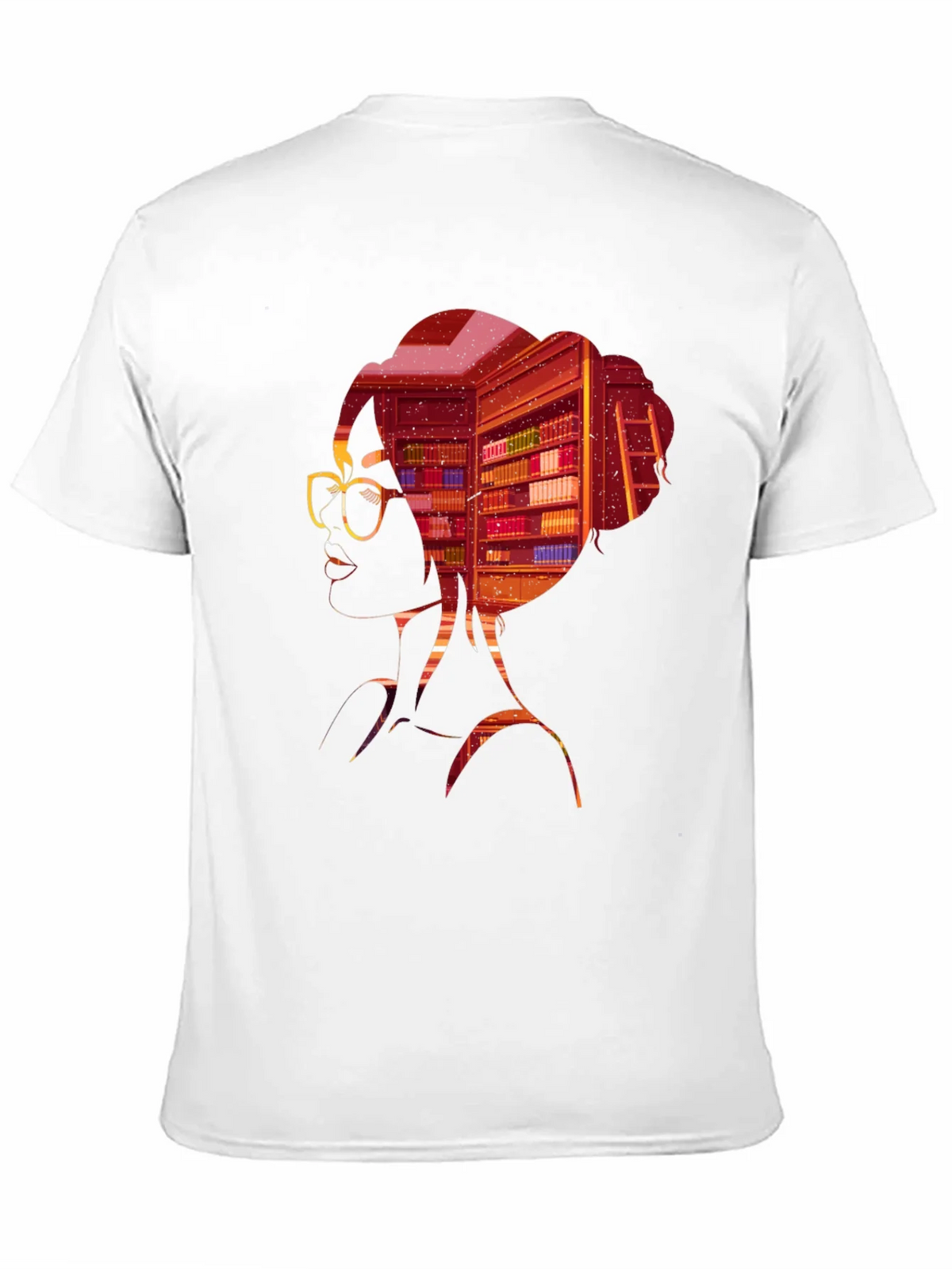 Bookworm T-Shirt: Silhouette Library Design product image 10