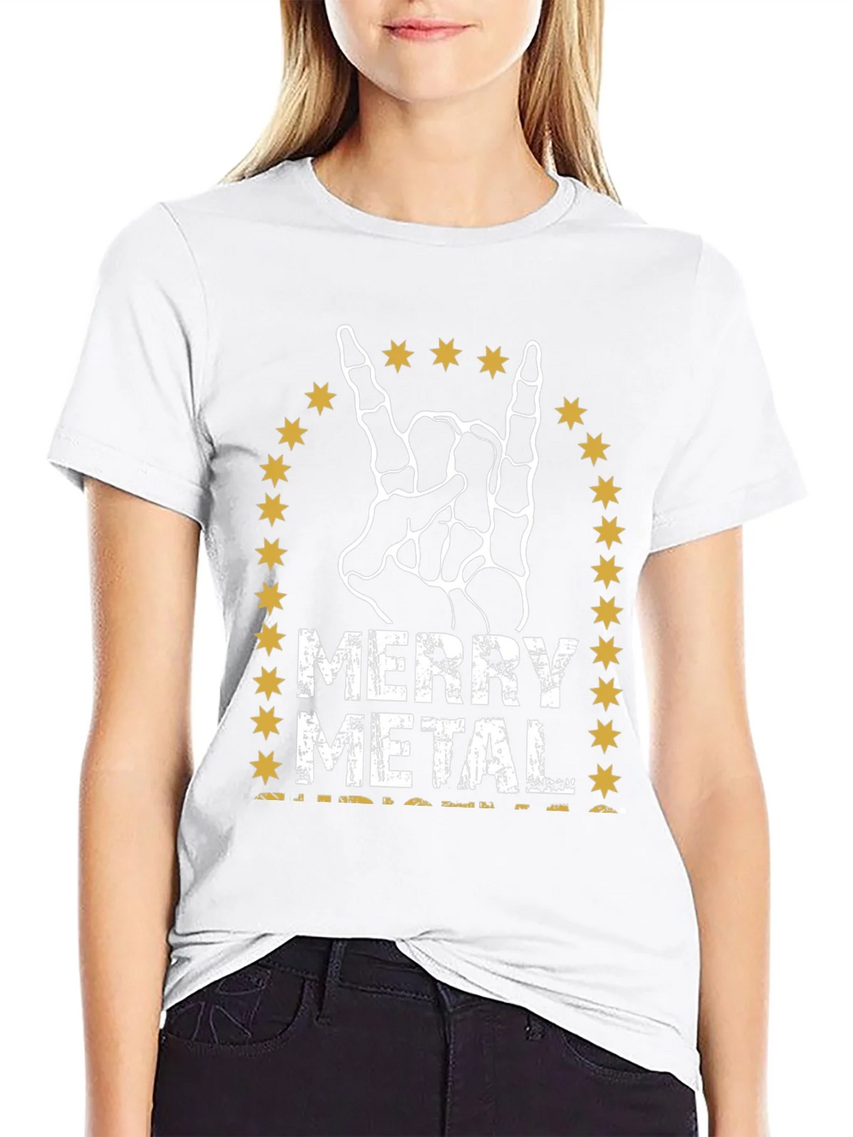 Merry Metal Rock Hand T-Shirt product image 8