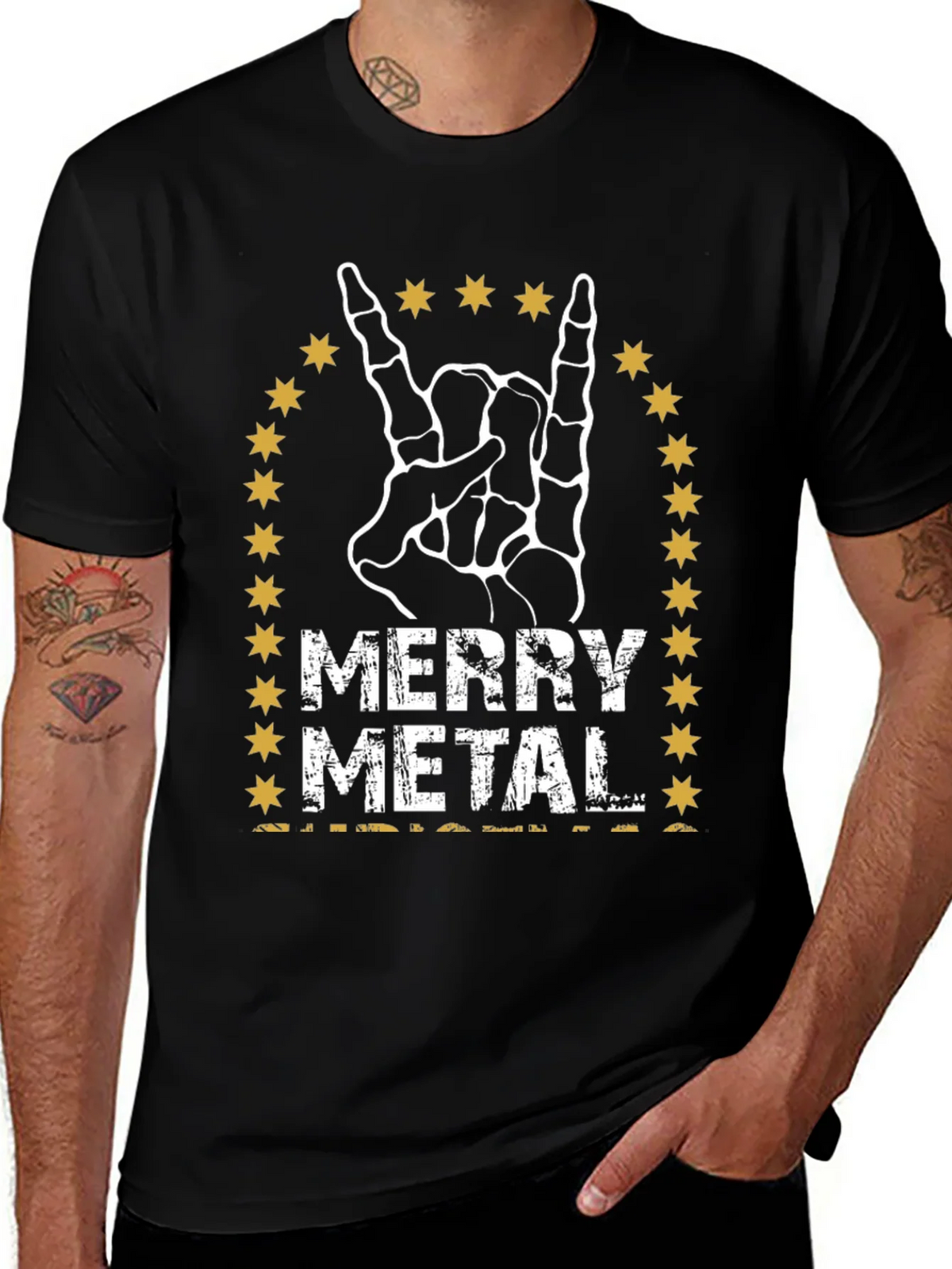 Merry Metal Rock Hand T-Shirt product image 1