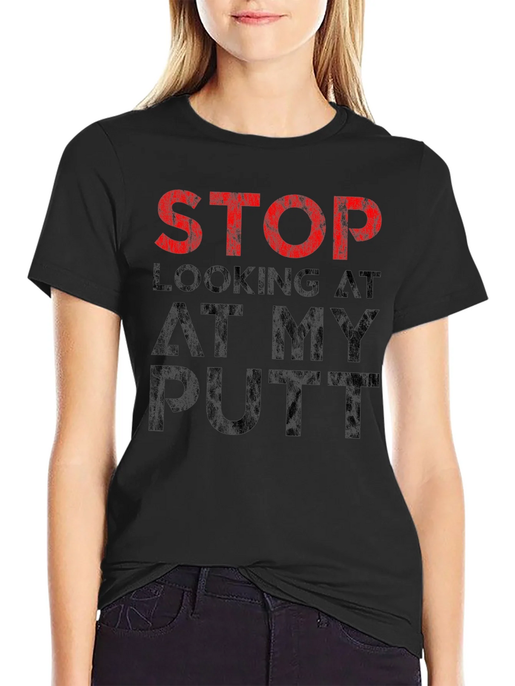 Stop Looking At My Putt T-Shirt - Funny Golf Tee product image 2