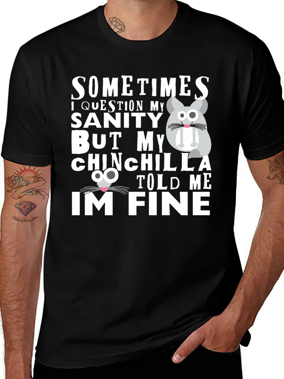 Funny Chinchilla T-Shirt - Sanity Check product image 1