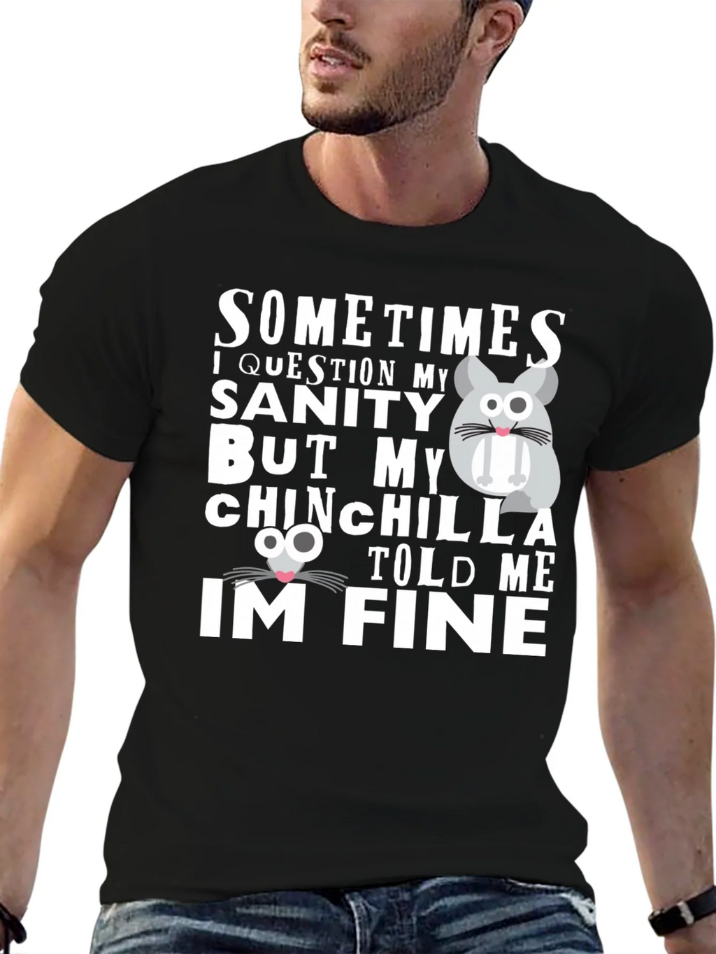 Funny Chinchilla T-Shirt - Sanity Check product image 6