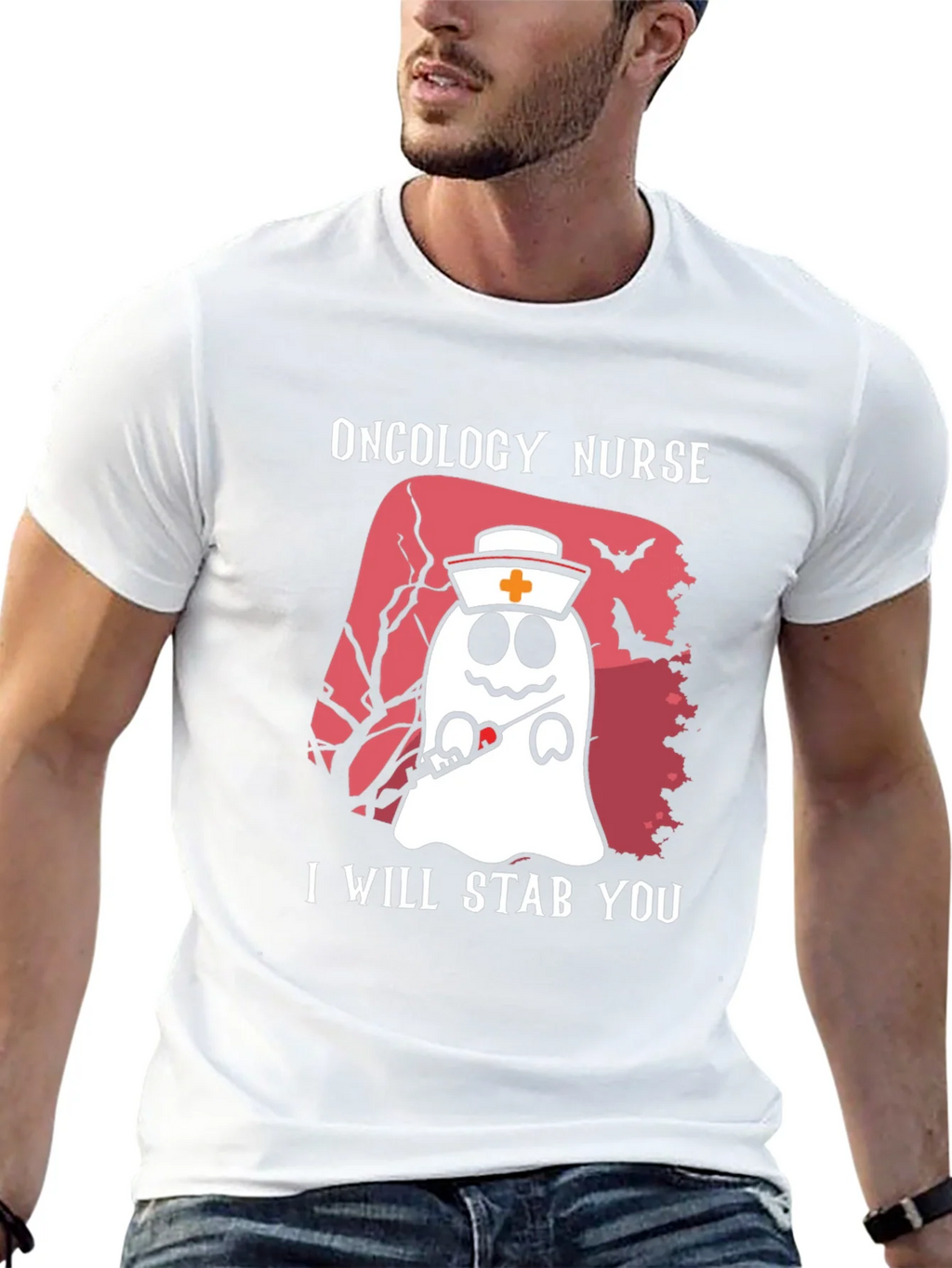 Oncology Nurse Ghost T-Shirt - I Will Stab You product image 12
