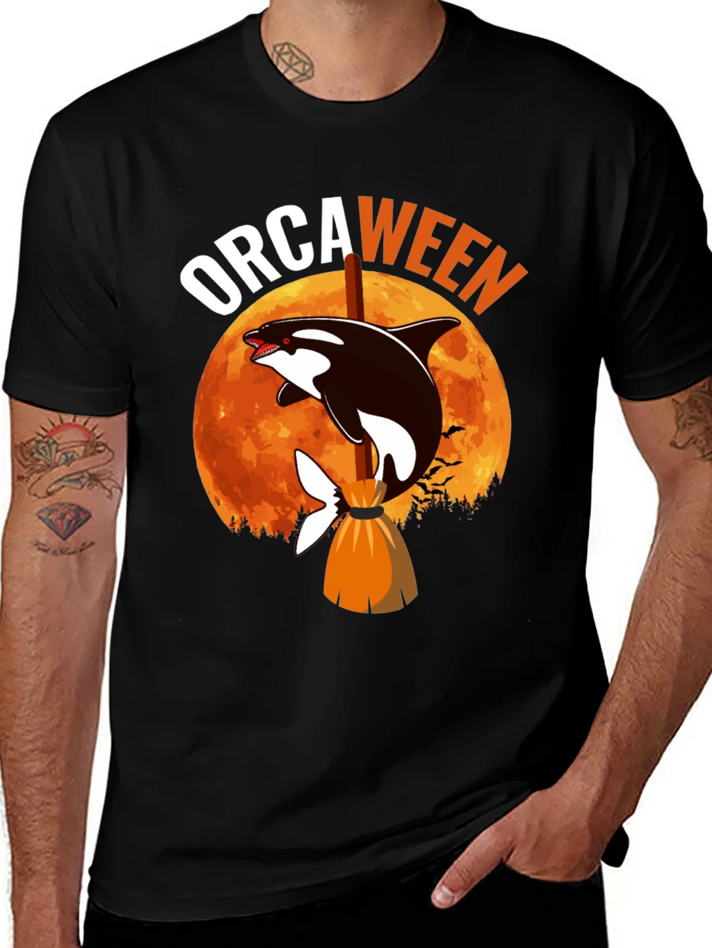 Orcaween T-Shirt - Halloween Killer Whale Witch Tee product image 1
