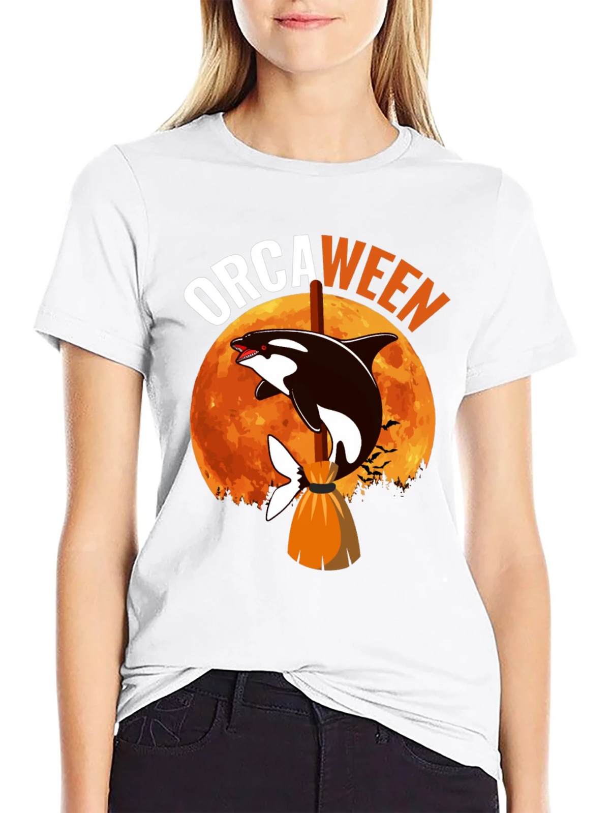 Orcaween T-Shirt - Halloween Killer Whale Witch Tee product image 6