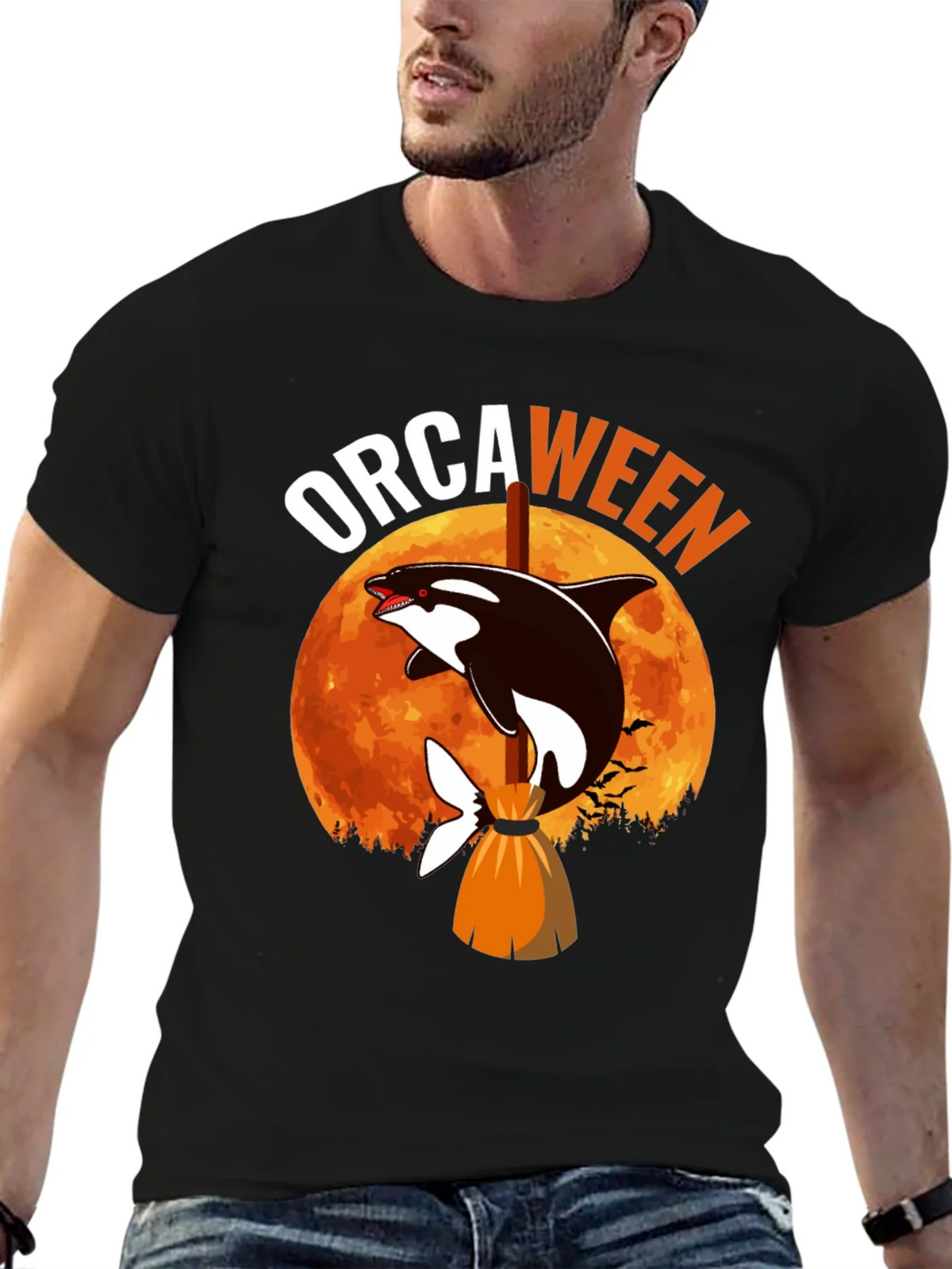 Orcaween T-Shirt - Halloween Killer Whale Witch Tee product image 5
