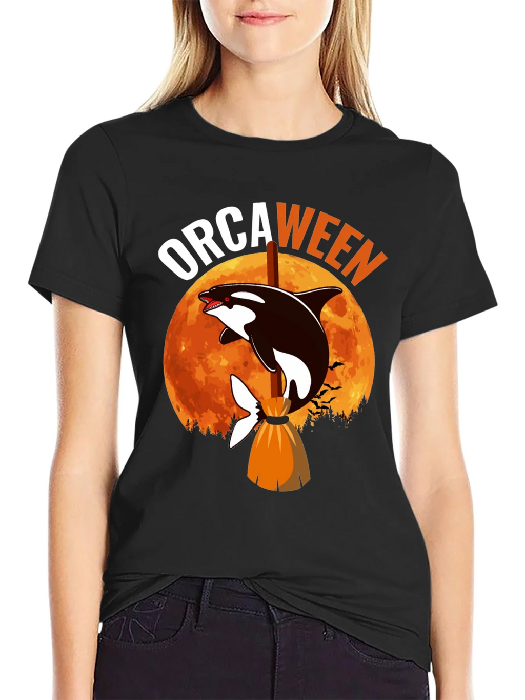 Orcaween T-Shirt - Halloween Killer Whale Witch Tee product image 2