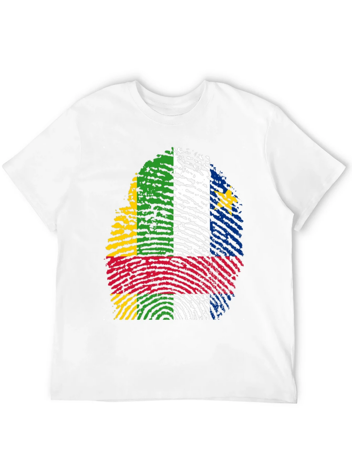Central African Republic Flag Fingerprint T-Shirt product image 11