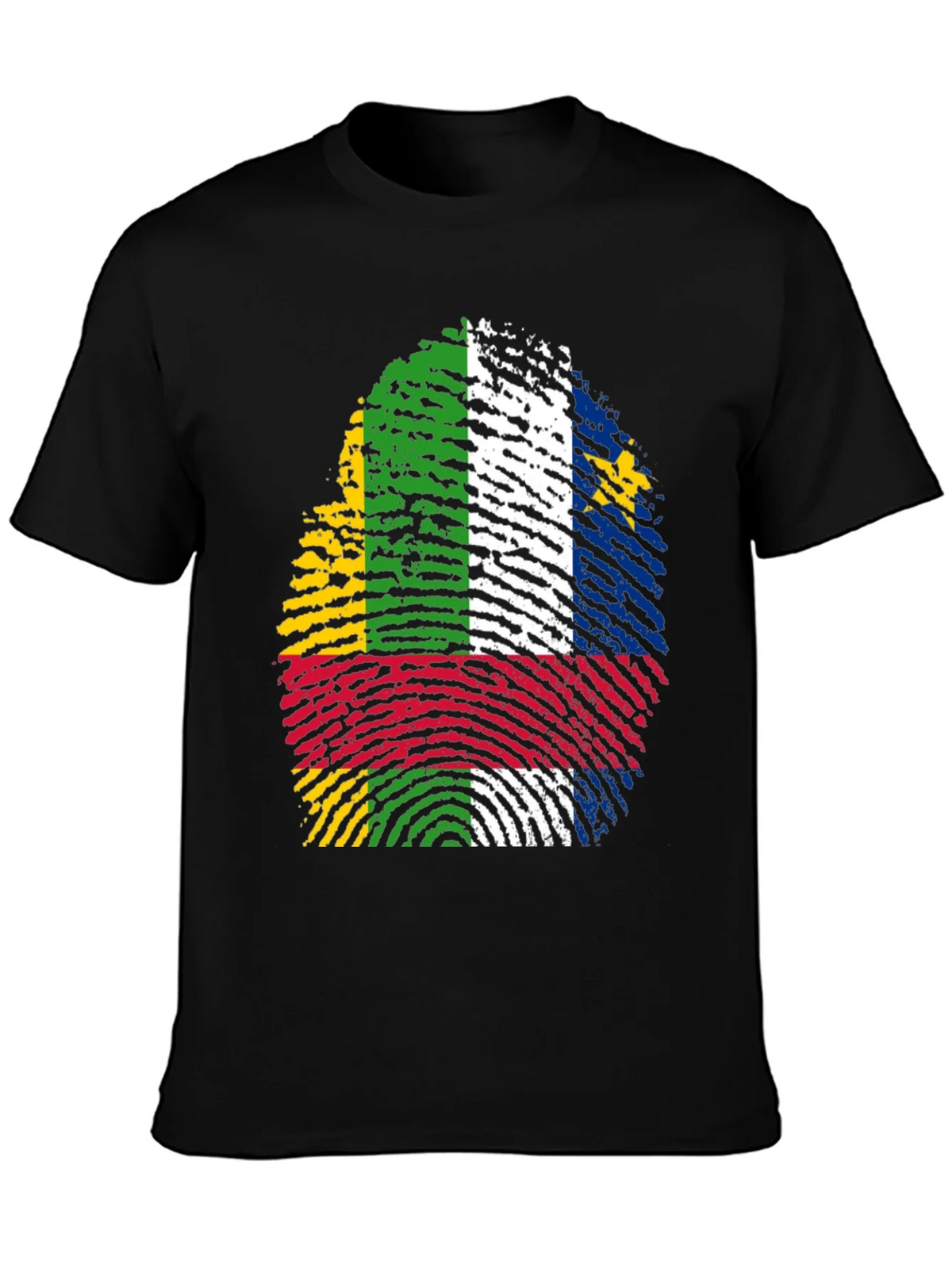 Central African Republic Flag Fingerprint T-Shirt product image 3