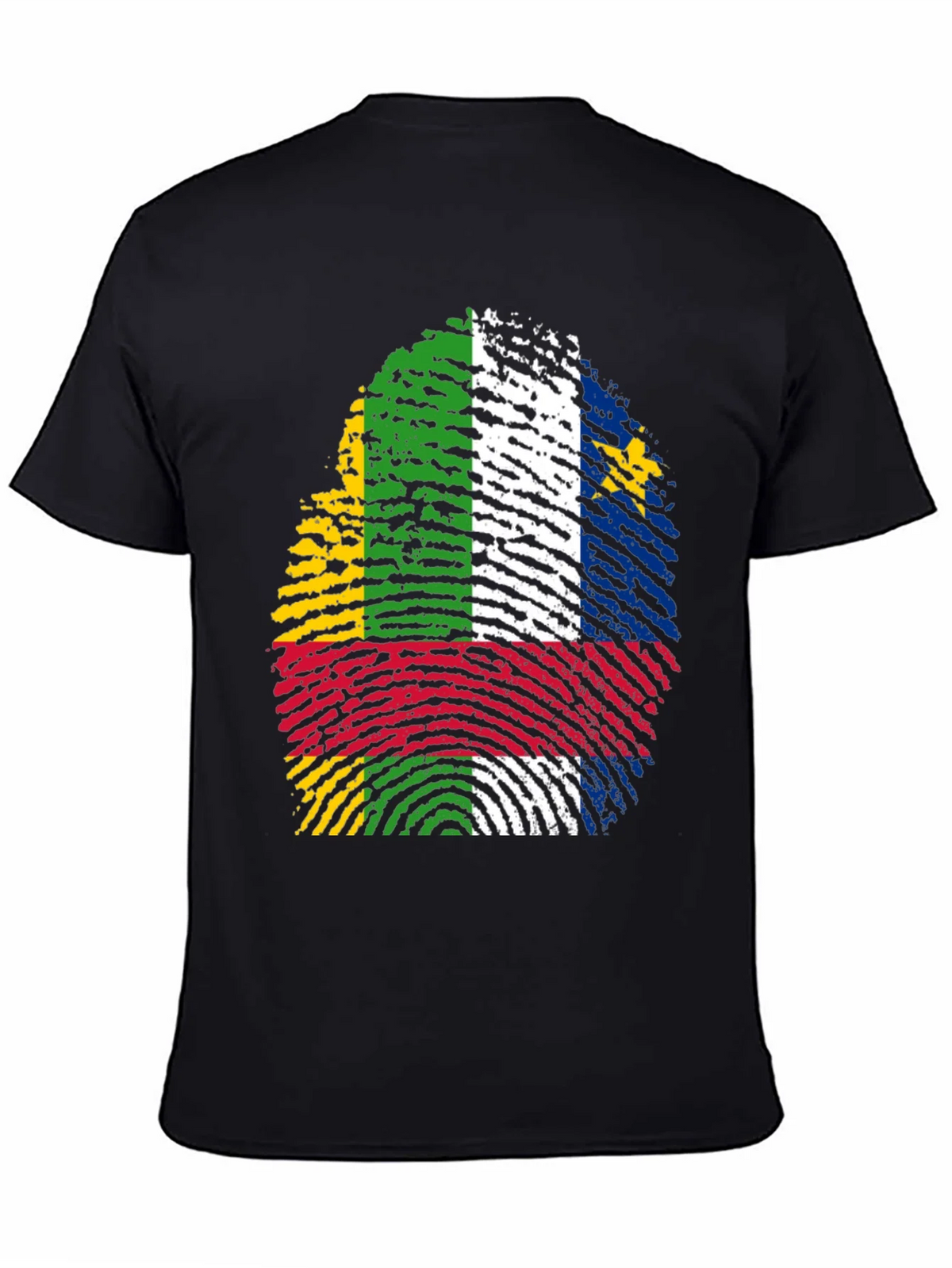 Central African Republic Flag Fingerprint T-Shirt product image 4