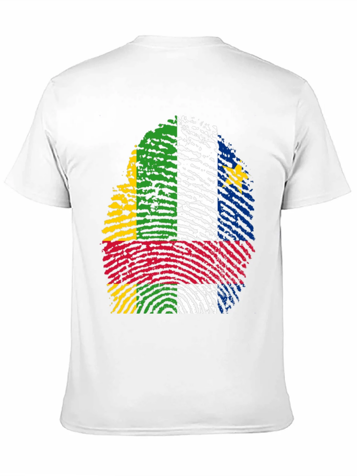 Central African Republic Flag Fingerprint T-Shirt product image 10