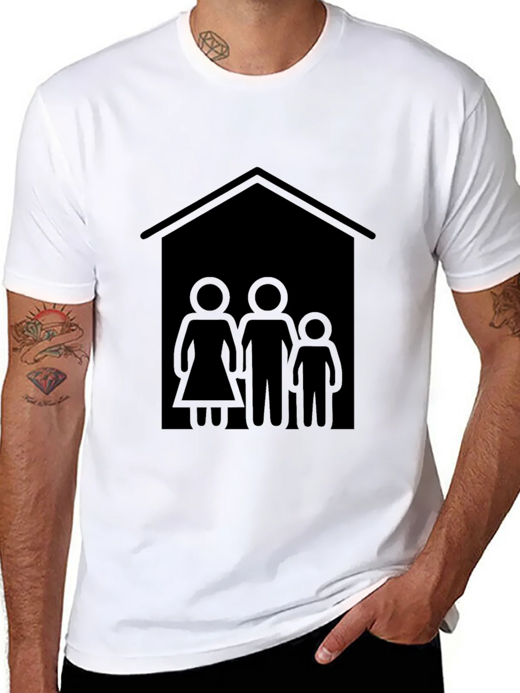 Family House T-Shirt - Black Tee product image 7