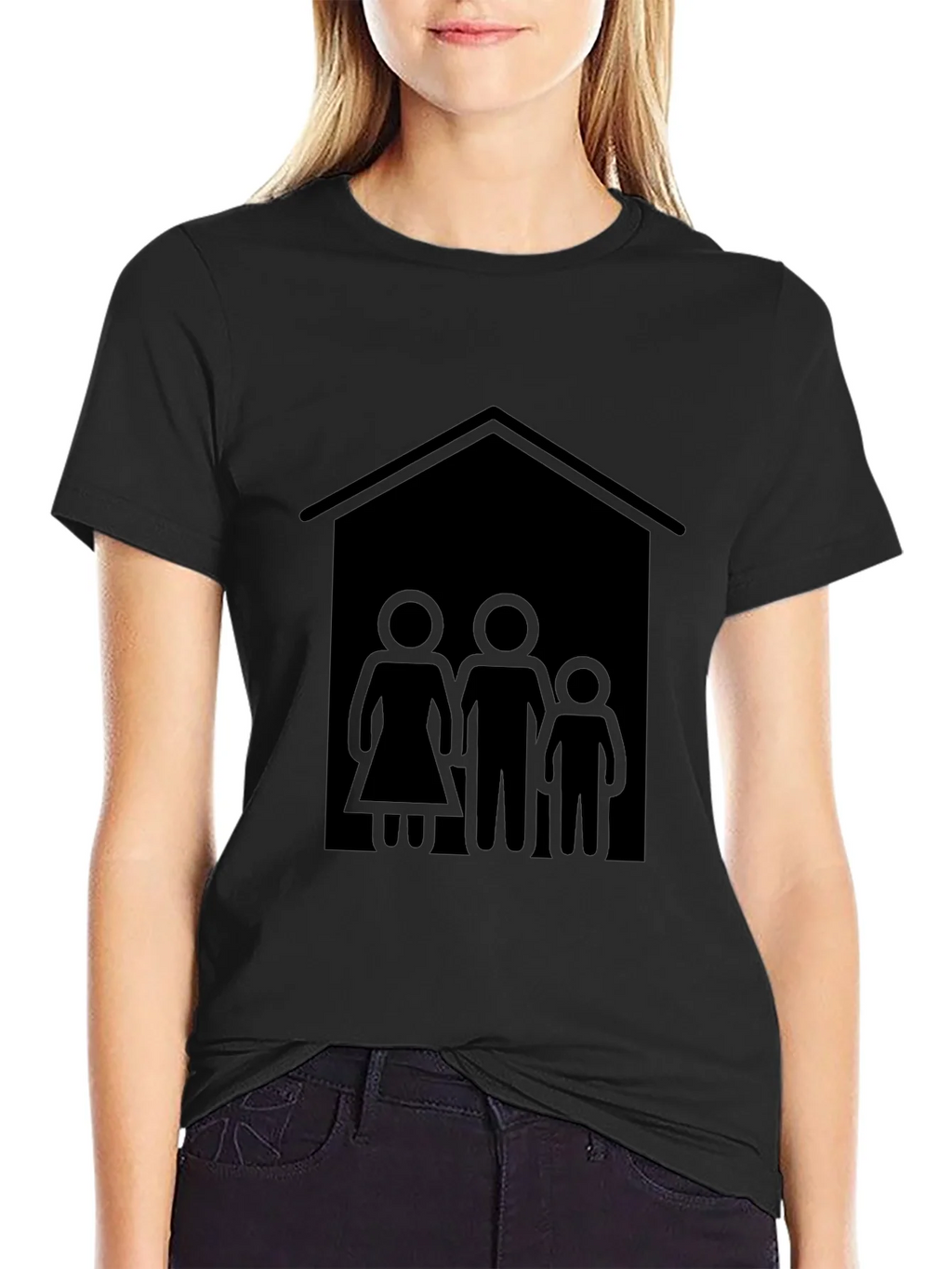 Family House T-Shirt - Black Tee product image 2