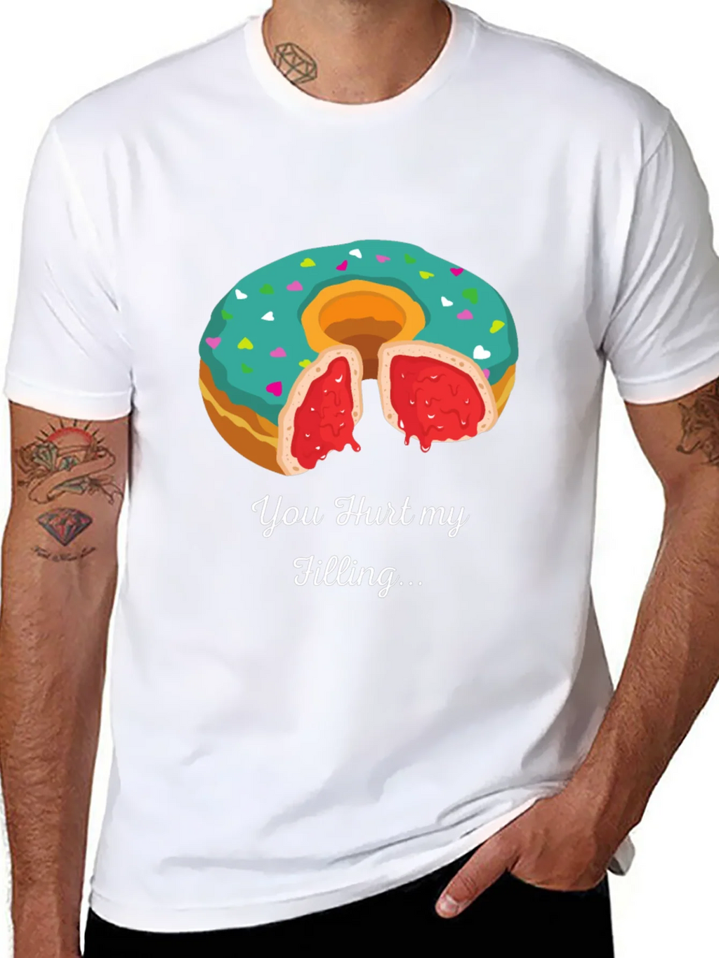 You Hurt My Filling Funny Donut T-Shirt product image 7