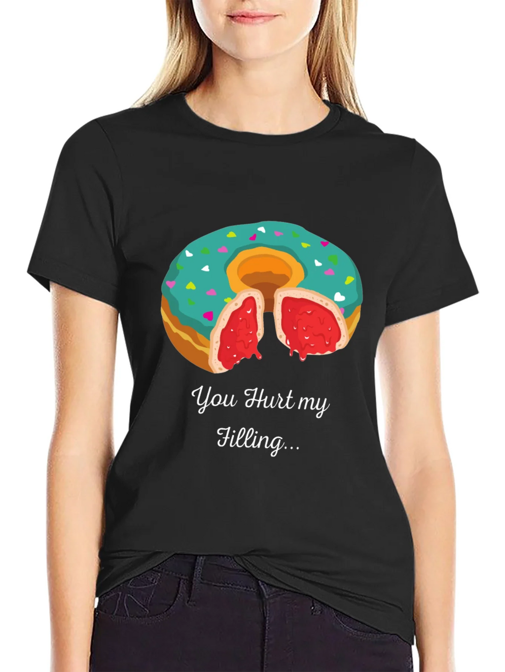 You Hurt My Filling Funny Donut T-Shirt product image 2