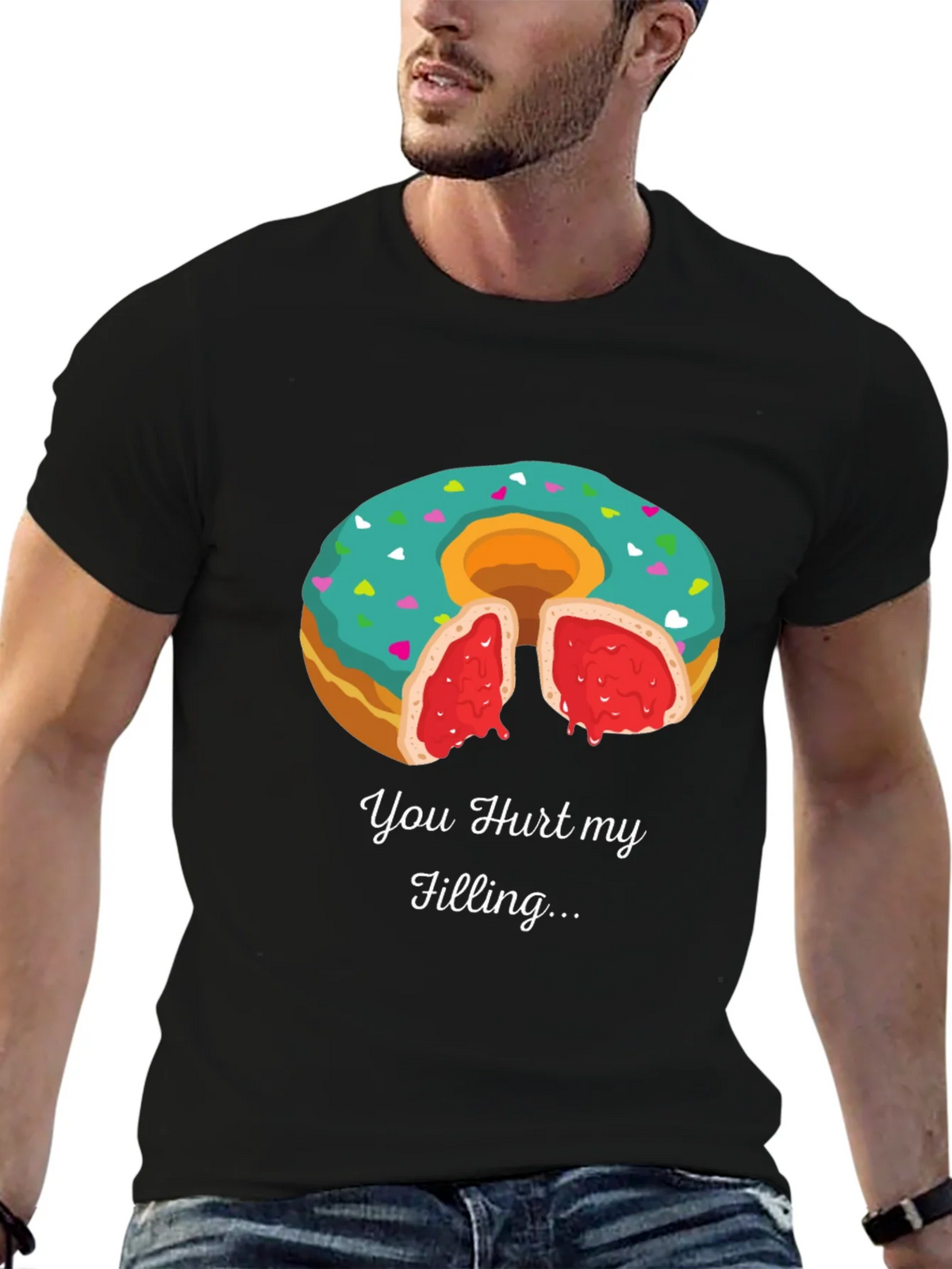 You Hurt My Filling Funny Donut T-Shirt product image 6