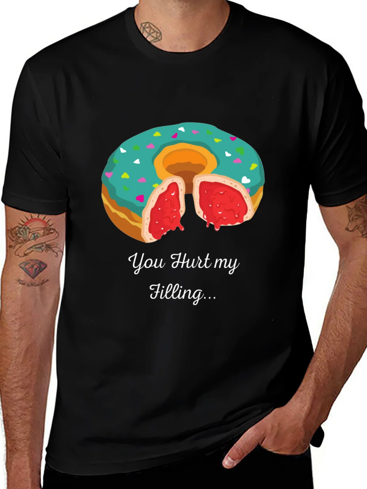 You Hurt My Filling Funny Donut T-Shirt product image 1