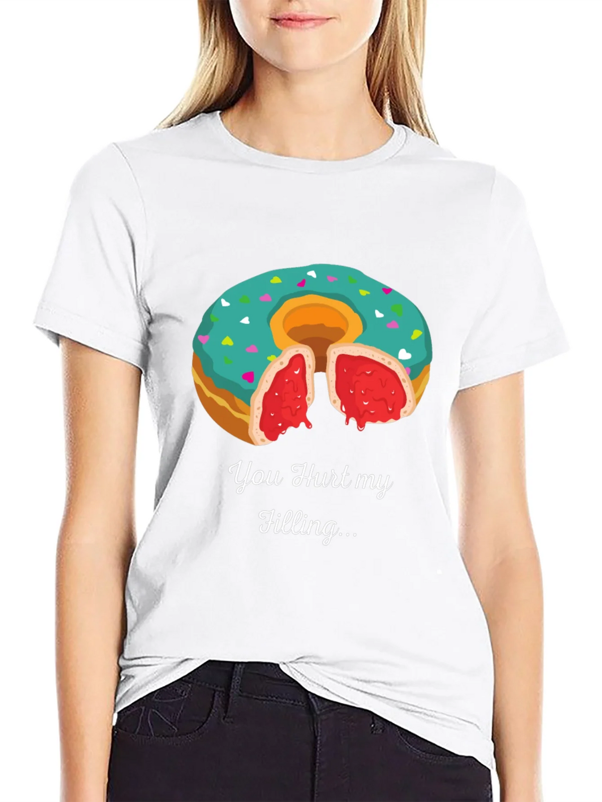 You Hurt My Filling Funny Donut T-Shirt product image 8