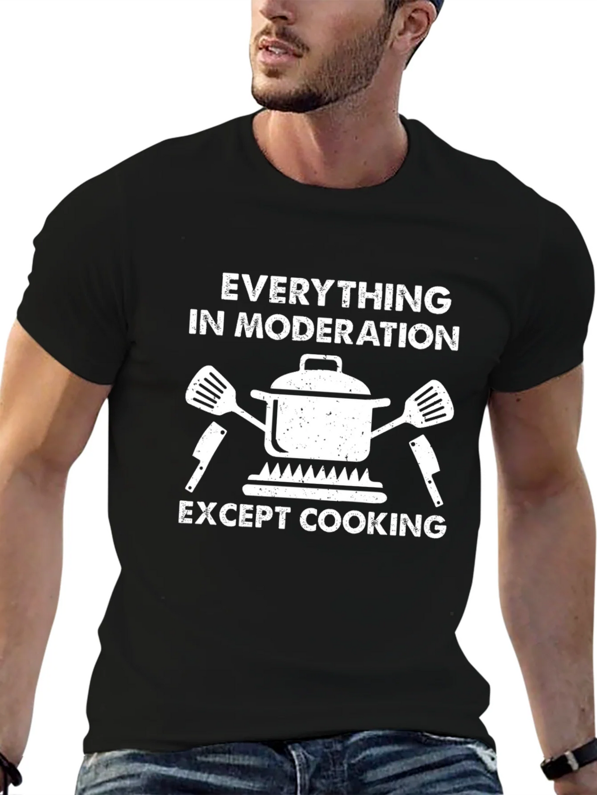 Everything In Moderation Except Cooking T-Shirt product image 6