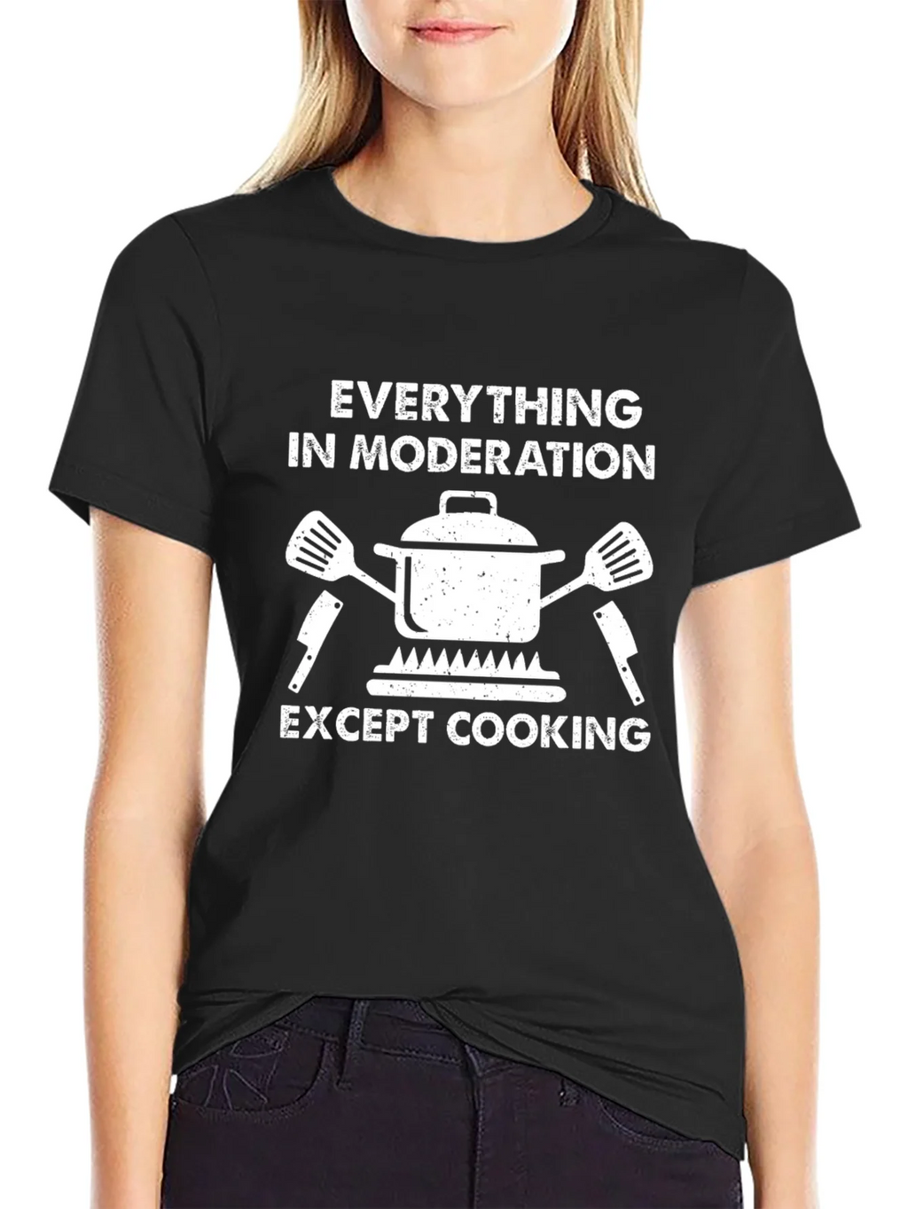 Everything In Moderation Except Cooking T-Shirt product image 2