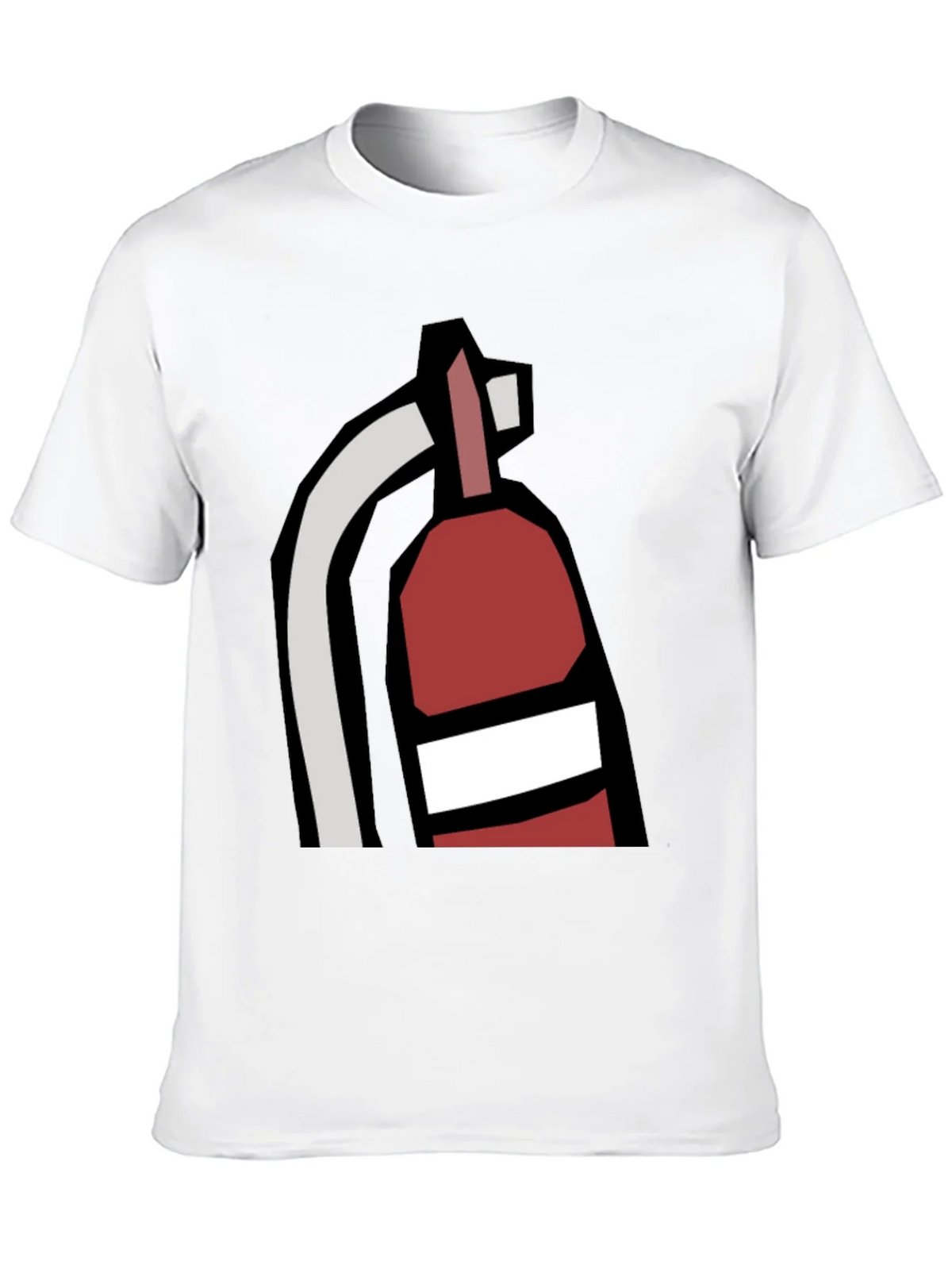 Fire Extinguisher Graphic Tee - Black Cotton Casual T-Shirt product image 9