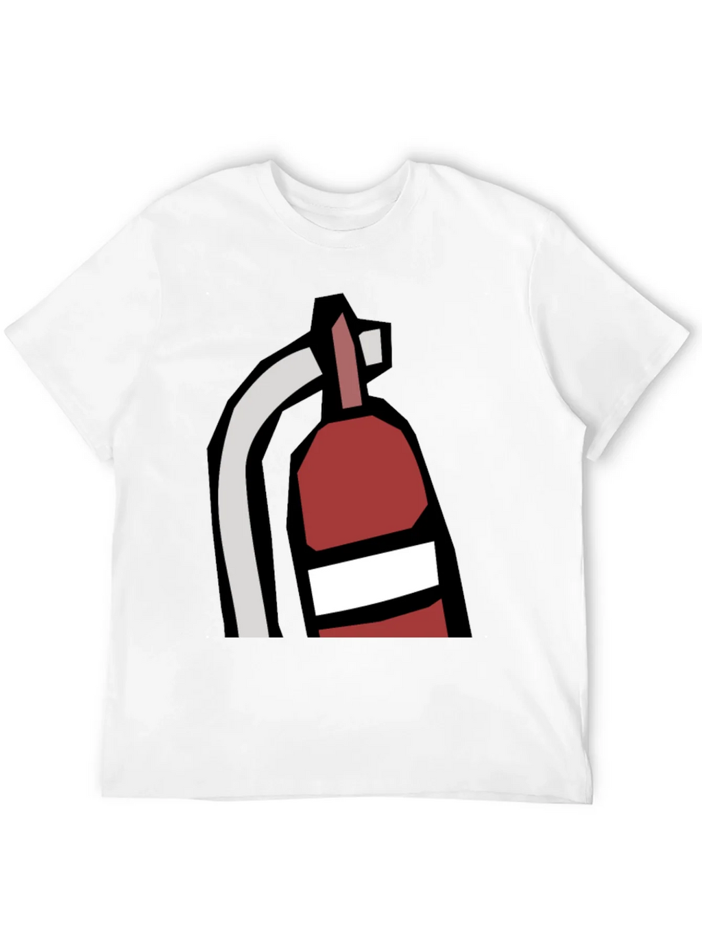 Fire Extinguisher Graphic Tee - Black Cotton Casual T-Shirt product image 11