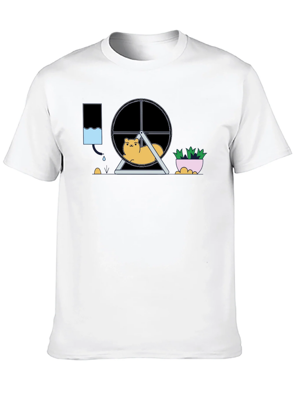Hamster in Wheel Graphic Tee - Funny Pet Lover Shirt product image 9