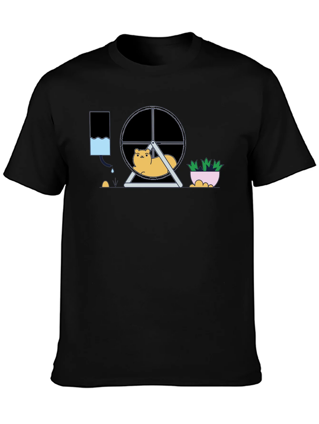 Hamster in Wheel Graphic Tee - Funny Pet Lover Shirt product image 3