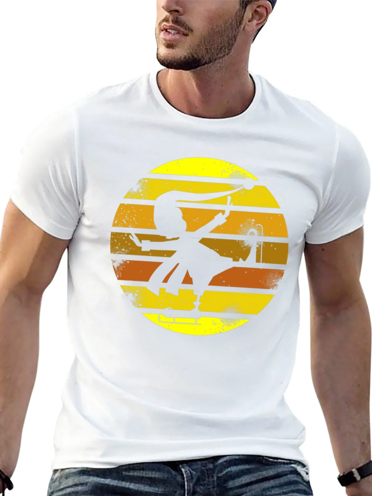 Retro Jester Silhouette Graphic Tee product image 12
