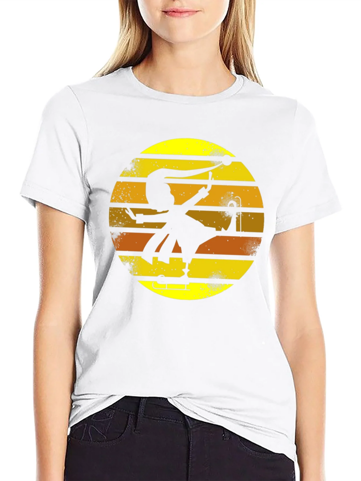 Retro Jester Silhouette Graphic Tee product image 8