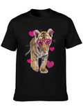 Cute Tiger Cub Love T-Shirt - Valentines Day Tee product image 1